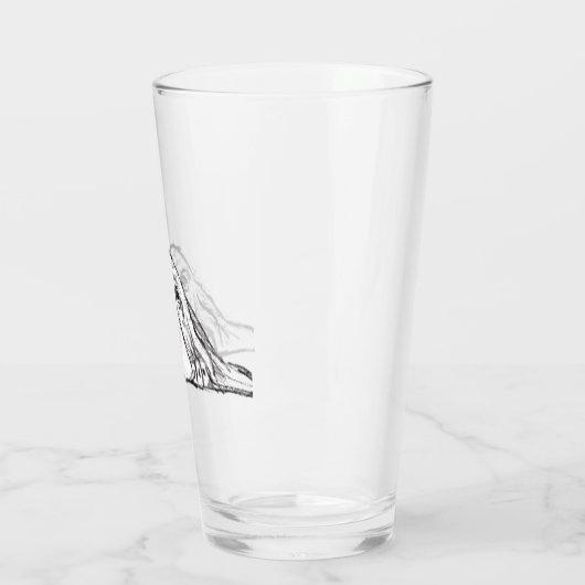 Schwarz-weiße Hundeaugen Glas (Links)