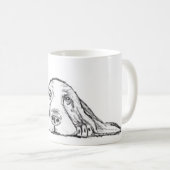 Schwarz-weiße Hundeaugen Kaffeetasse (VorderseiteRechts)