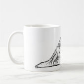 Schwarz-weiße Hundeaugen Kaffeetasse (Links)
