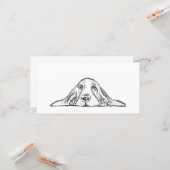 Schwarz-weiße Hundeaugen Karte (Vorderseite/Rückseite Beispiel)