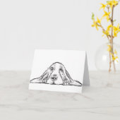 Schwarz-weiße Hundeaugen Karte (Gelbe Blume)