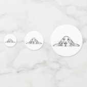 Schwarz-weiße Hundeaugen Konfetti (Vorderseiten)