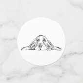 Schwarz-weiße Hundeaugen Konfetti (Klein Vorderseite)