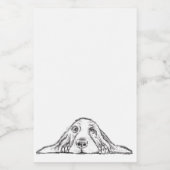 Schwarz-weiße Hundeaugen Lebensmitteletikett (Einzelnes Label)