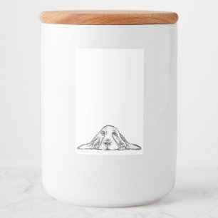 Schwarz-weiße Hundeaugen Lebensmitteletikett