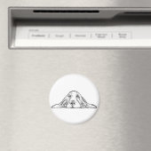Schwarz-weiße Hundeaugen Magnet (In Situ (Geschirrspüler))