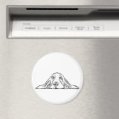 Schwarz-weiße Hundeaugen Magnet (In Situ (Geschirrspüler))