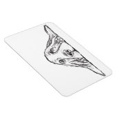 Schwarz-weiße Hundeaugen Magnet (Rechte Seite)