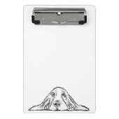 Schwarz-weiße Hundeaugen Mini Klemmbrett (Vorderseite)