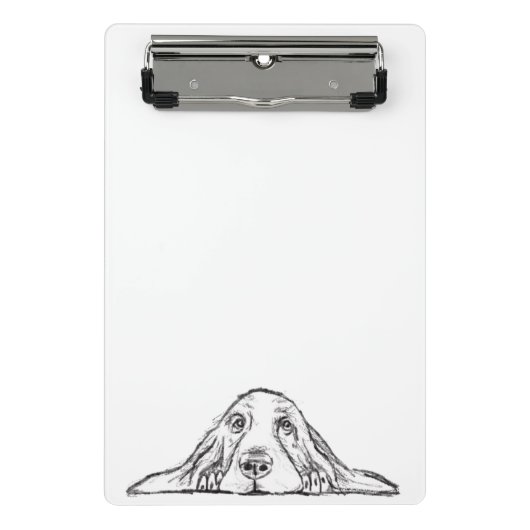 Schwarz-weiße Hundeaugen Mini Klemmbrett (Vorderseite)