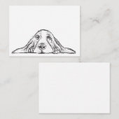 Schwarz-weiße Hundeaugen Mitteilungskarte (Vorne/Hinten)