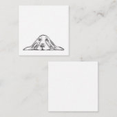 Schwarz-weiße Hundeaugen Mitteilungskarte (Vorne/Hinten)