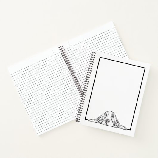 Schwarz-weiße Hundeaugen Notizblock (Innenseite)