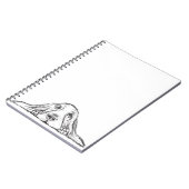 Schwarz-weiße Hundeaugen Notizblock (Linke Seite)