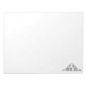 Schwarz-weiße Hundeaugen Notizblock (Vorderseite)