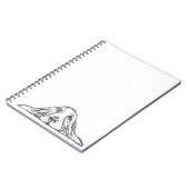 Schwarz-weiße Hundeaugen Notizblock (Linke Seite)