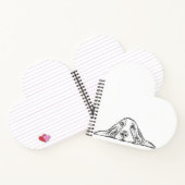 Schwarz-weiße Hundeaugen Notizblock (Innenseite)