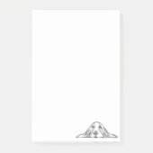 Schwarz-weiße Hundeaugen Post-it Klebezettel (Vorderseite)