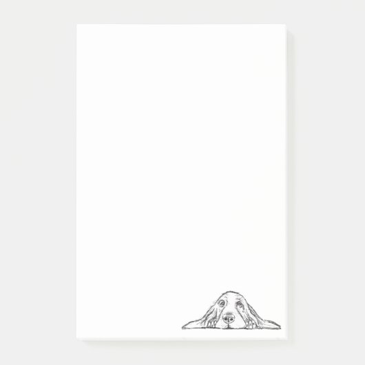 Schwarz-weiße Hundeaugen Post-it Klebezettel (Vorderseite)