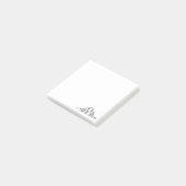 Schwarz-weiße Hundeaugen Post-it Klebezettel (angewinkelt)