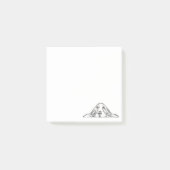 Schwarz-weiße Hundeaugen Post-it Klebezettel (Vorderseite)