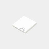 Schwarz-weiße Hundeaugen Post-it Klebezettel (angewinkelt)