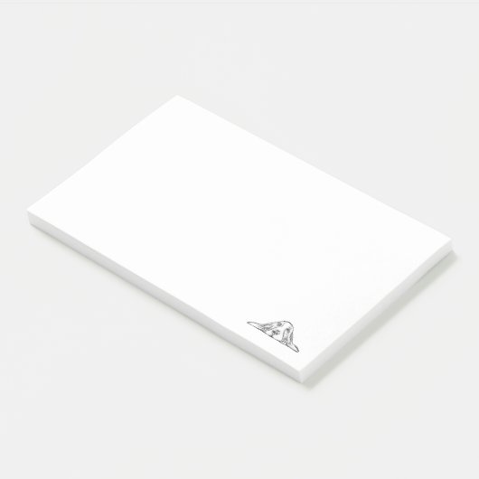 Schwarz-weiße Hundeaugen Post-it Klebezettel (angewinkelt)