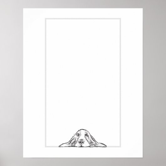 Schwarz-weiße Hundeaugen Poster (Vorne)