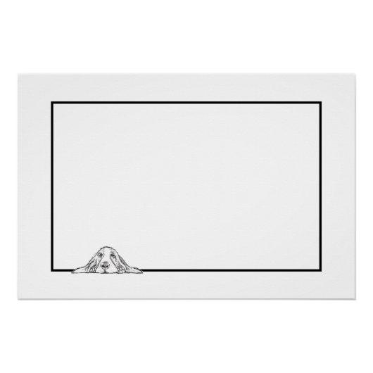 Schwarz-weiße Hundeaugen Poster (Vorderseite)