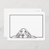 Schwarz-weiße Hundeaugen Postkarte (Vorne/Hinten)