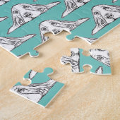 Schwarz-weiße Hundeaugen Puzzle (Seite)
