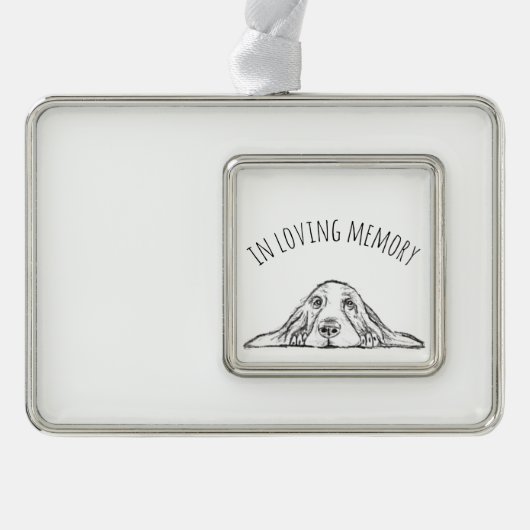 Schwarz-weiße Hundeaugen Rahmen-Ornament Silber (Vorderseite)