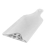 Schwarz-weiße Hundeaugen Schneidebrett (Ecke)