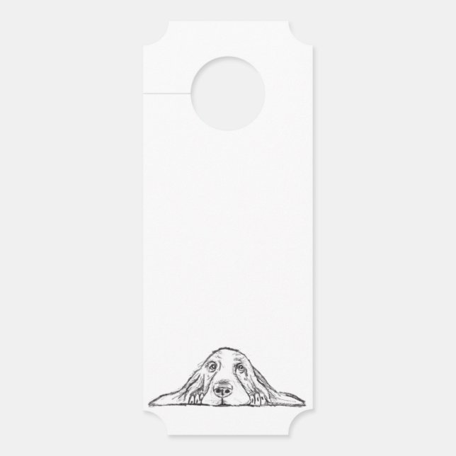 Schwarz-weiße Hundeaugen Türanhänger (Vorderseite)