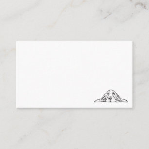 Schwarz-weiße Hundeaugen Visitenkarte