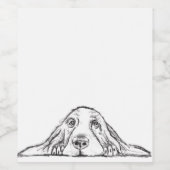 Schwarz-weiße Hundeaugen Weinetikett (Einzelnes Label)