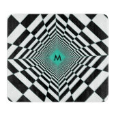 Schwarz-weiße Illusion Schneidebrett (Vorderseite)