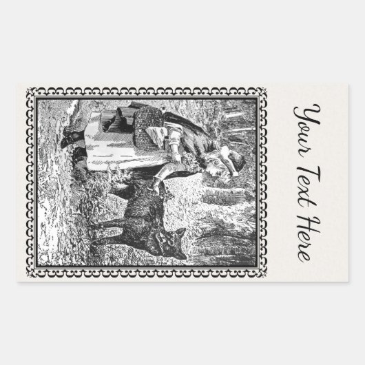 Schwarz-weiße Illustrationsgerüste Rechteckiger Aufkleber (Vorderseite)