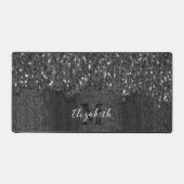 Schwarz-weiße Imitate Glitzern aus rustikalem Holz Schreibtischunterlage (Vorderseite)