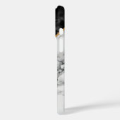 Schwarz-weiße Imitate Marble iPhone Case Personali (Rückseite / Links)