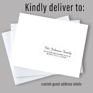 Schwarz-weiße, individuelle Gästeschrift Aufkleber