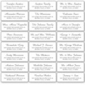 Schwarz-weiße, individuelle Gästeschrift Aufkleber (Vorderseite)