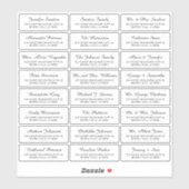 Schwarz-weiße, individuelle Gästeschrift Aufkleber (Blatt)
