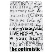 Schwarz-weiße Inspirationsworte Weihnachten Mittlere Geschenktüte (Vorderseite)