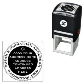 Schwarz-weiße jüdische Rücksendeadresse Permastempel (Beispiel)