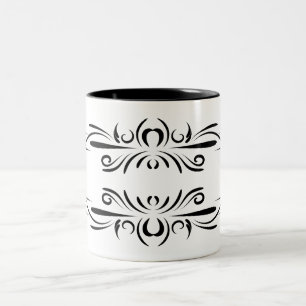 Schwarz-weiße Kaffeebeutel Zweifarbige Tasse