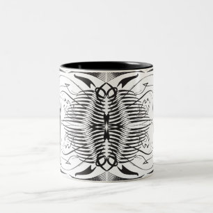 Schwarz-weiße Kaffeebeutel Zweifarbige Tasse