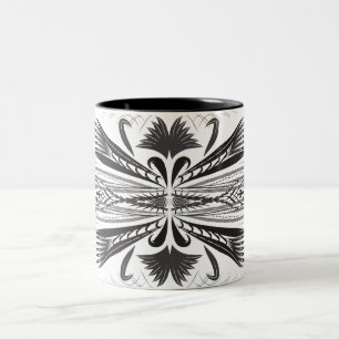 Schwarz-weiße Kaffeebeutel Zweifarbige Tasse