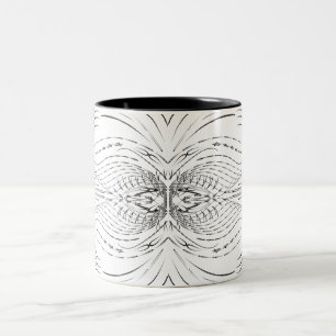 Schwarz-weiße Kaffeebeutel Zweifarbige Tasse