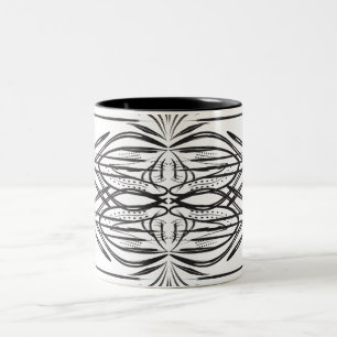 Schwarz-weiße Kaffeemugs Zweifarbige Tasse
